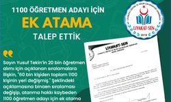 1100 Öğretmen Adayı İçin Ek Atama Talep Ettik